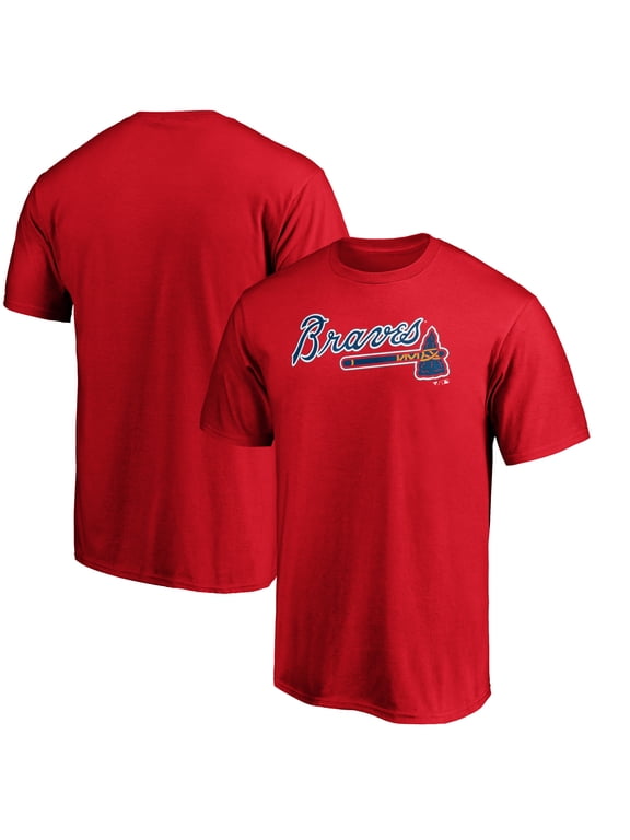 Men's Red Atlanta Braves Official Team Wordmark T-Shirt