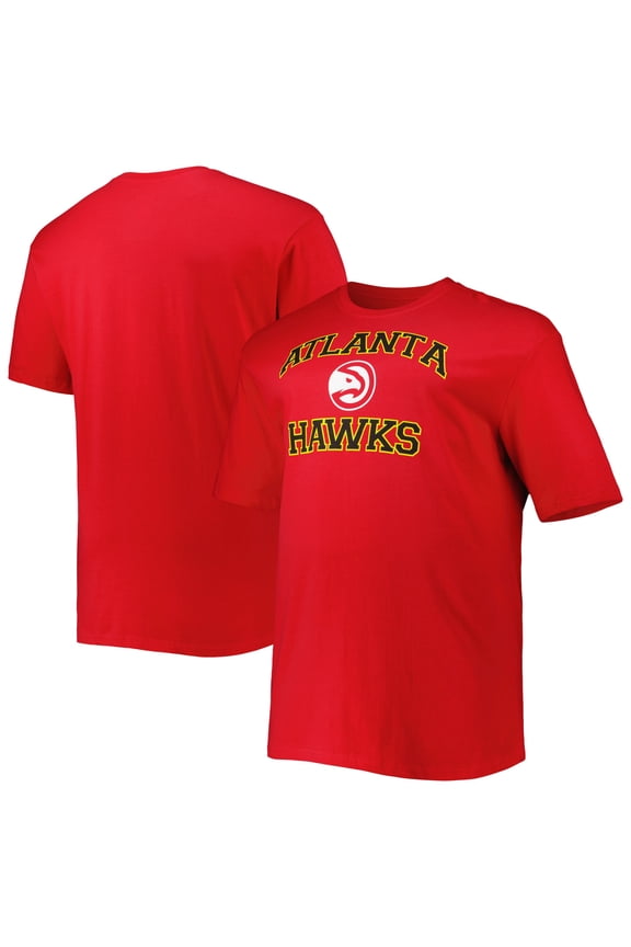 Men's Red Atlanta Hawks Big & Tall Heart & Soul T-Shirt