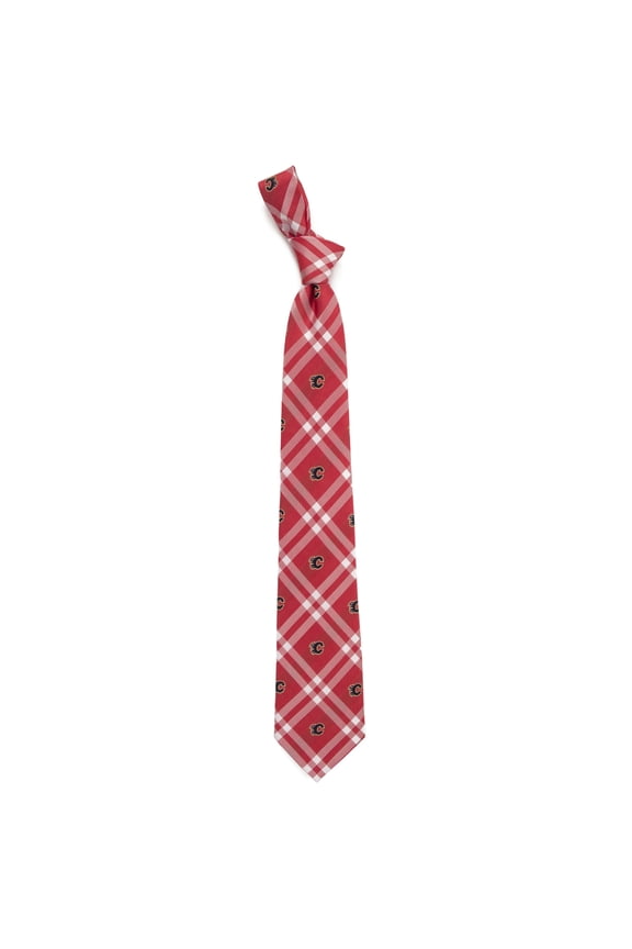 Men's Red Calgary Flames Rhodes Tie