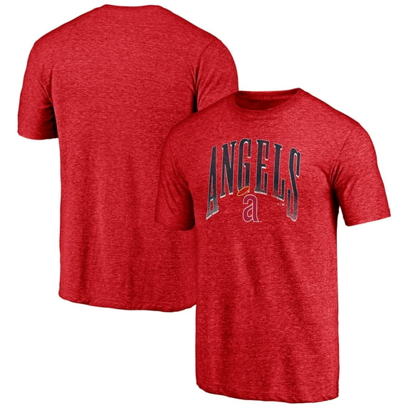 Men's Red California Angels Line Corps Tri-Blend T-Shirt