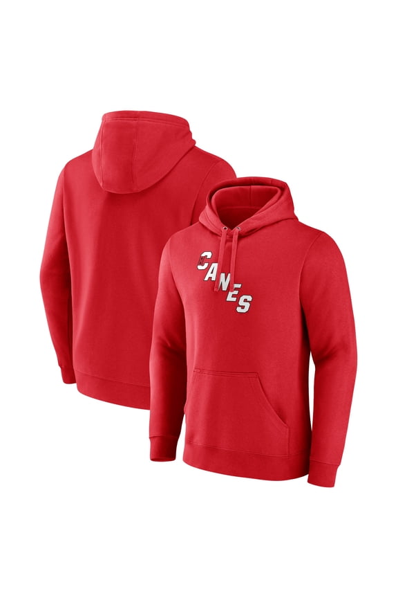 Men's Red Carolina Hurricanes Primary Logo Pullover Hoodie