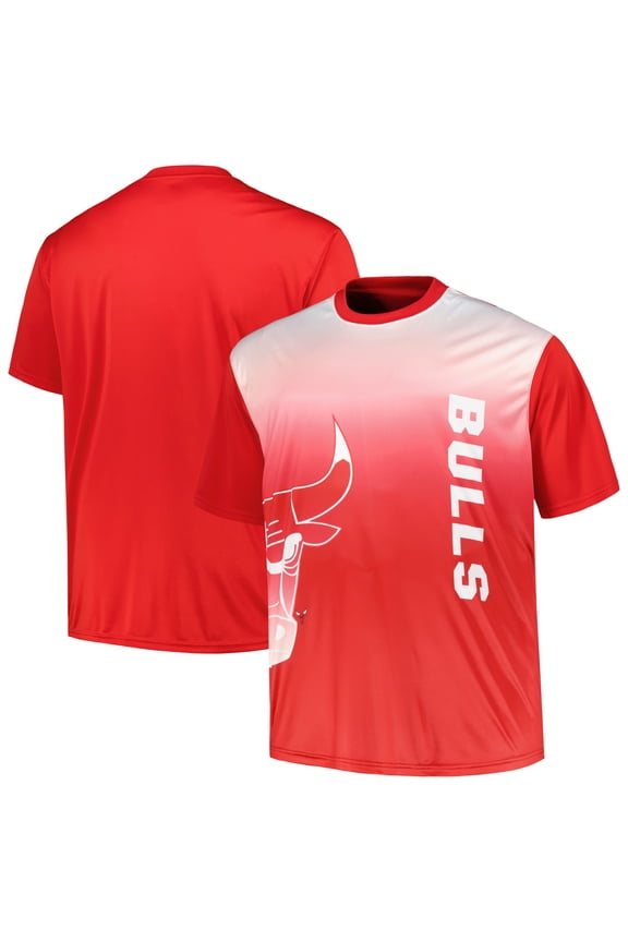 Men's Red Chicago Bulls Big & Tall Sublimated T-Shirt