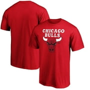 Mens Red Chicago Bulls Global Logo T-Shirt