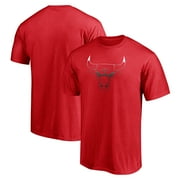 Mens Red Chicago Bulls Gradient Logo T-Shirt