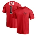 thumbnail image 1 of Men's Red Chicago Bulls Number One Dad T-Shirt, 1 of 3