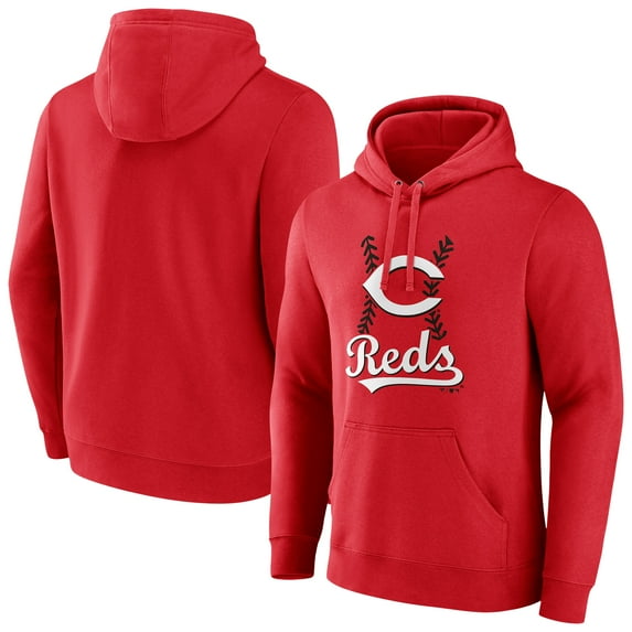 Men's Red Cincinnati Reds Fastball Pullover Hoodie