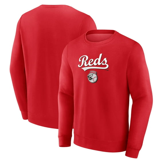 Men's Red Cincinnati Reds Team Lockup Sweatshirt