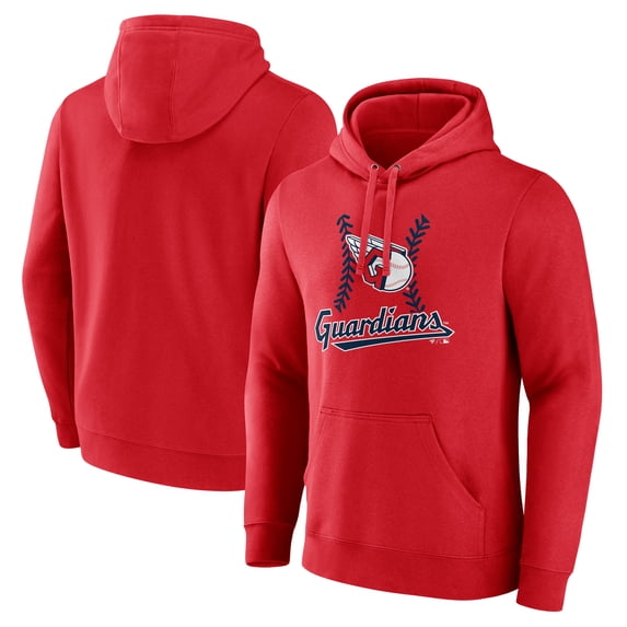 Men's Red Cleveland Guardians Fastball Pullover Hoodie