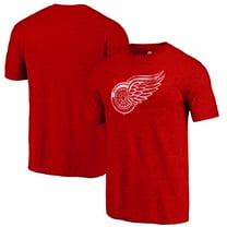 Men's Red Detroit Red Wings Distressed Logo Tri-Blend T-Shirt