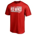 thumbnail image 1 of Men's Red Detroit Red Wings Iconic Collection On Side Stripe T-Shirt, 1 of 3