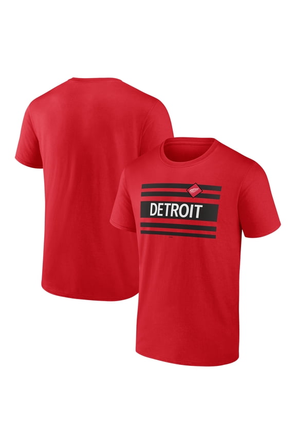 Men's Red Detroit Red Wings Jersey Inspired T-Shirt