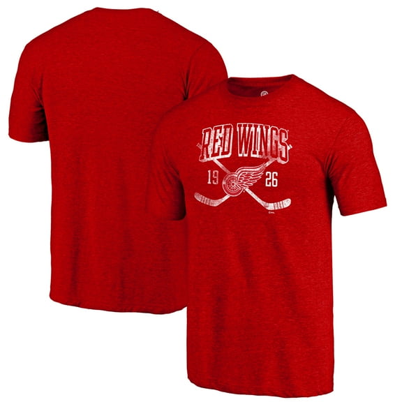 Men's  Red Detroit Red Wings Line Shift Tri-Blend T-Shirt