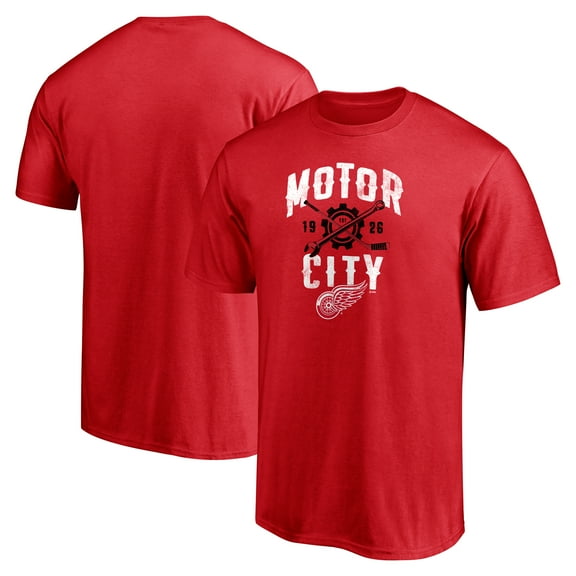 Men's  Red Detroit Red Wings Push Ahead T-Shirt