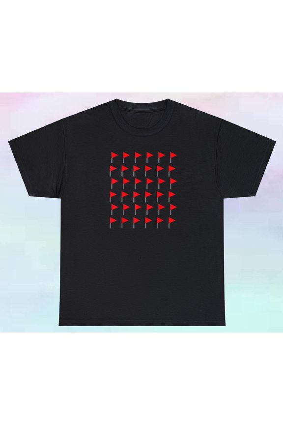 Men's Red Flag Warning Shirt | Funny Warning Humor Social | S-5XL