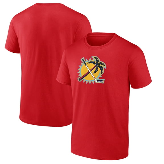 Men's Red Florida Panthers Primary Logo T-Shirt