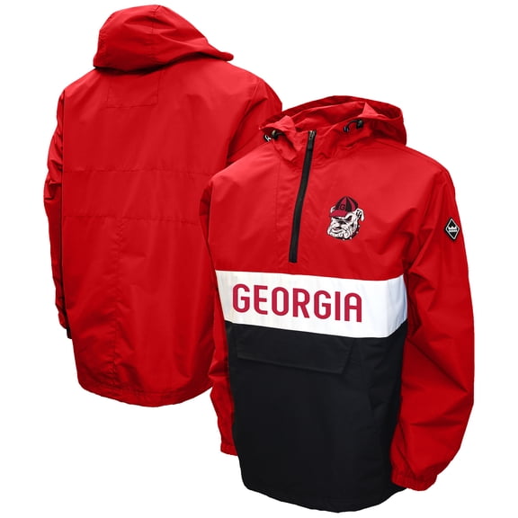 Men's Red Georgia Bulldogs Alpha Anorak Half-Zip Pullover Jacket