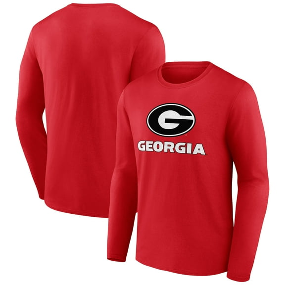 Men's Red Georgia Bulldogs Lockup Team Long Sleeve T-Shirt