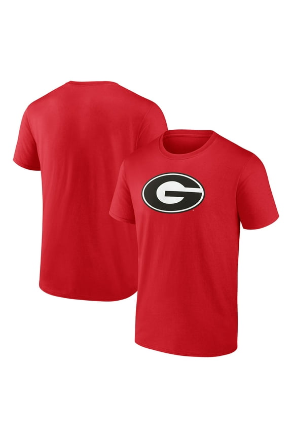 Men's Red Georgia Bulldogs Primary Logo T-Shirt