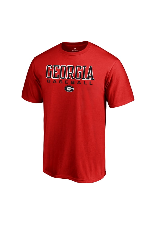 Men's Red Georgia Bulldogs Team Unity Baseball T-Shirt