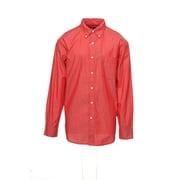 Mens Red Heather Button Down Shirt
