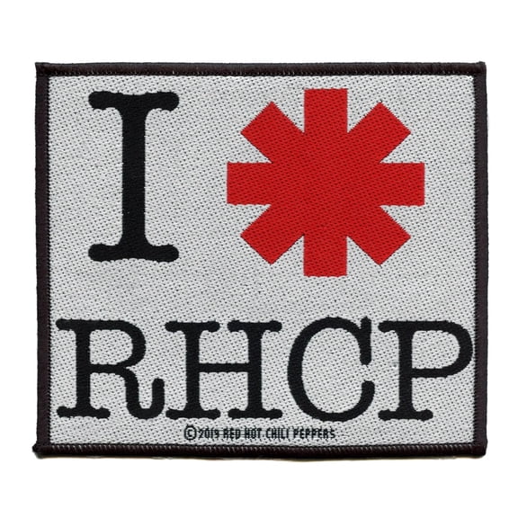 Men's Red Hot Chili Peppers I Love Rhcp Woven Patch