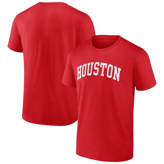 Men's Red Houston Cougars Basic Arch T-Shirt