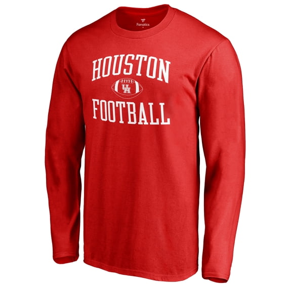 Men's Red Houston Cougars First Sprint Long Sleeve T-Shirt