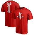 thumbnail image 1 of Men's Red Houston Rockets #1 Dad T-Shirt, 1 of 3