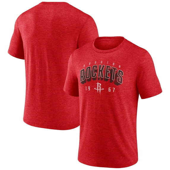 Men's Red Houston Rockets Backboard Tri-Blend T-Shirt