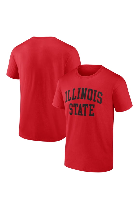 Men's Red Illinois State Redbirds Basic Arch T-Shirt
