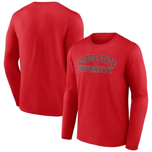 Men's Red Illinois State Redbirds School Name Long Sleeve T-Shirt