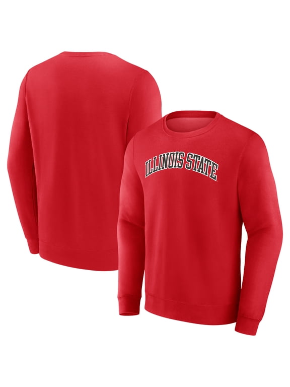 Men's Red Illinois State Redbirds Short Name Fleece Pullover Sweatshirt