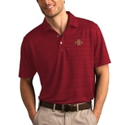 Mens Red Iowa State Cyclones Vansport Strata Textured Polo