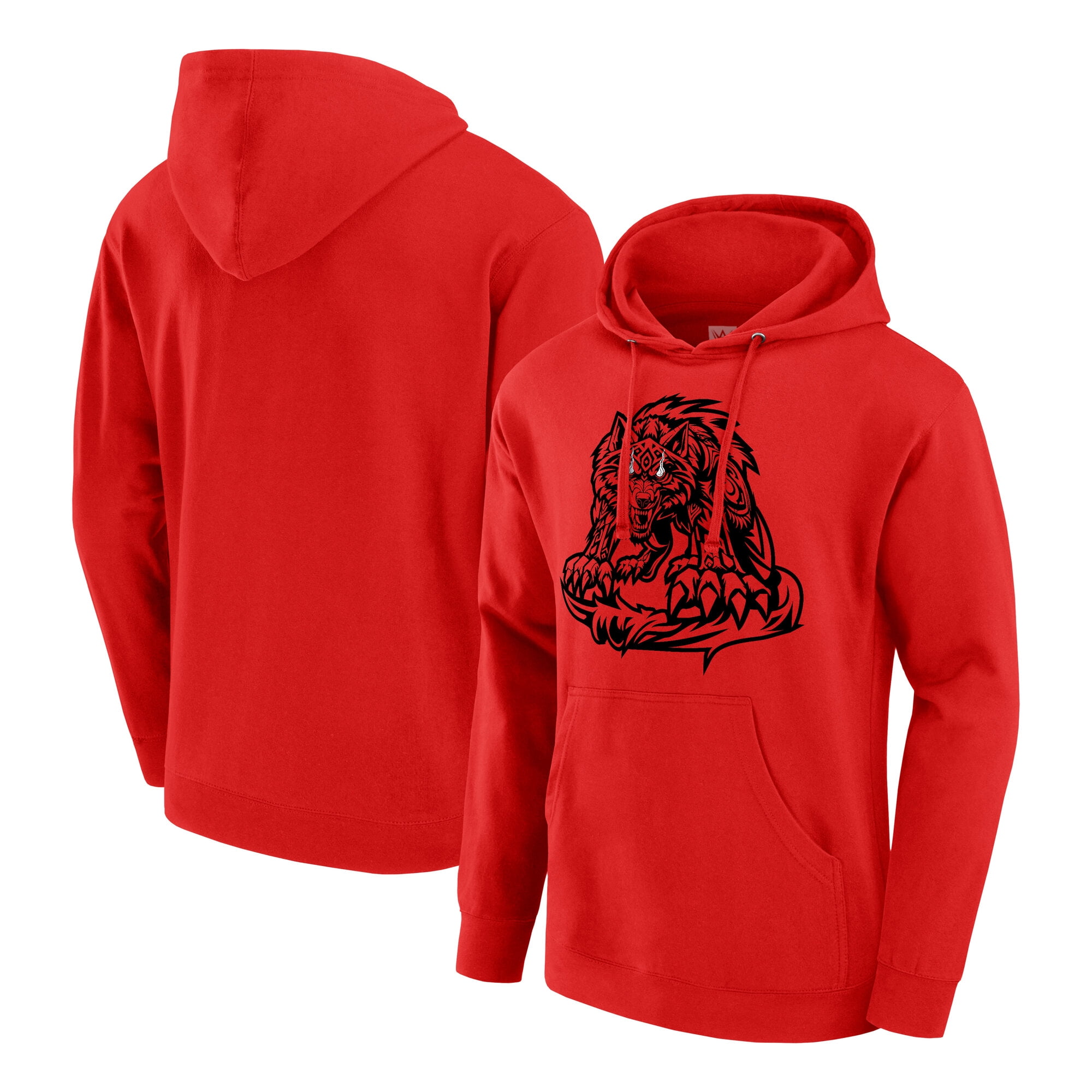 Men's Red Jacob Fatu Tribal Wolf Pullover Hoodie - Walmart.com