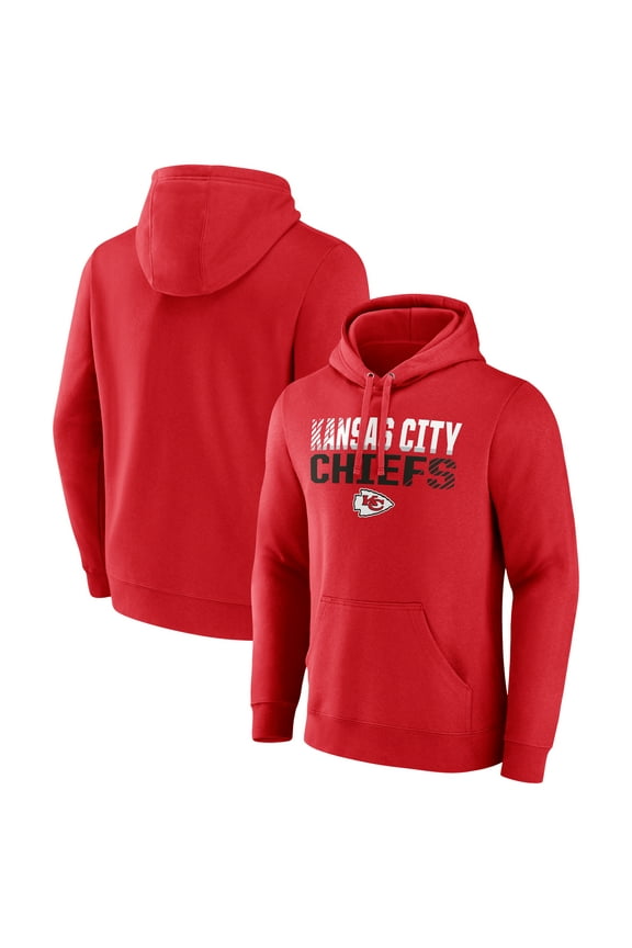 Men's Red Kansas City Chiefs Fade Out Pullover Hoodie