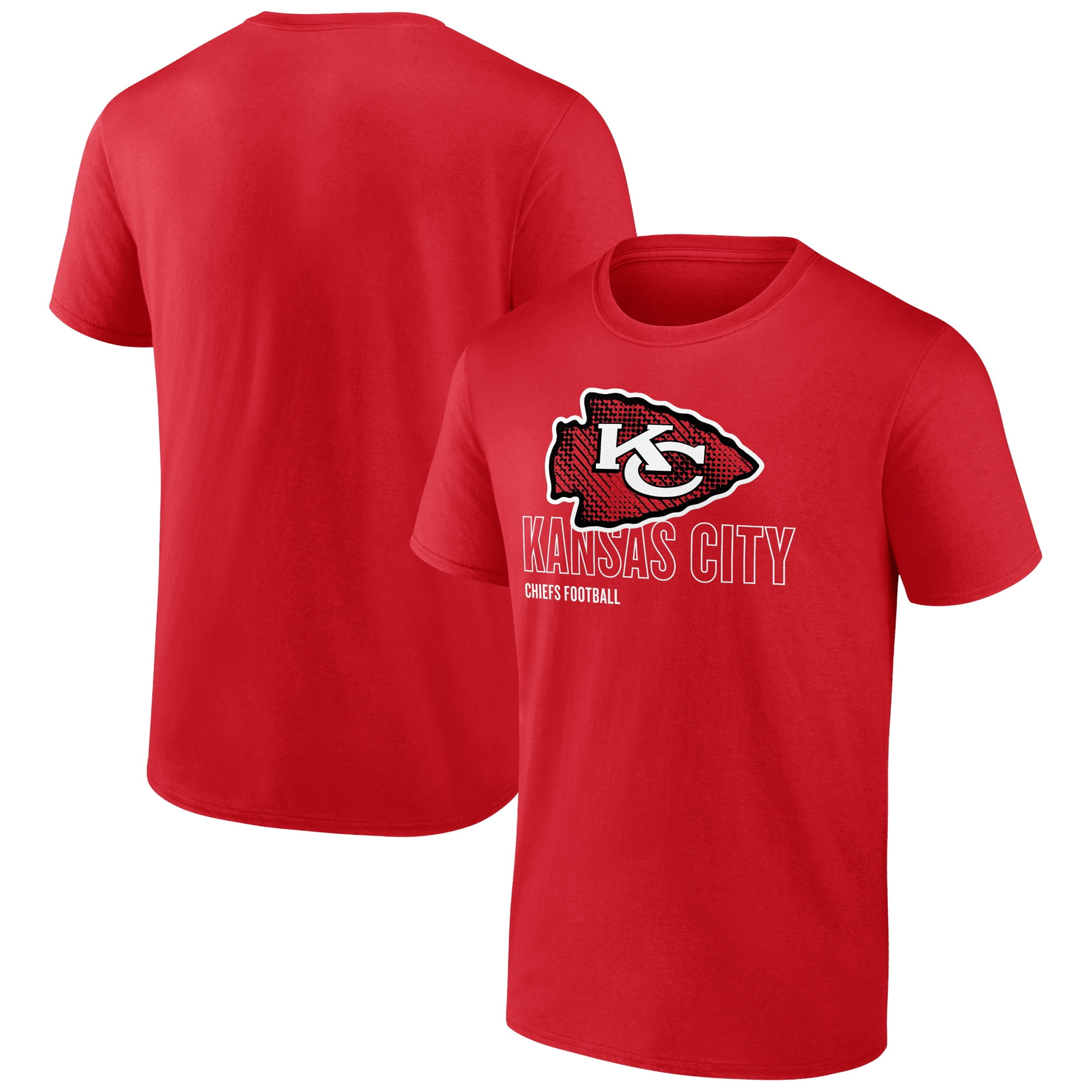 Men's Red Kansas City Chiefs Faded Fill T-Shirt - Walmart.com