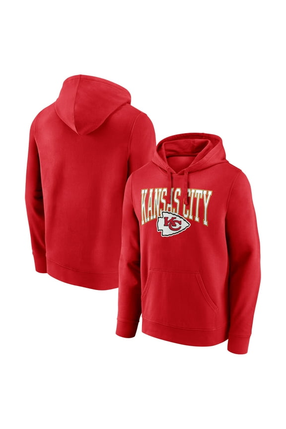 Men's Red Kansas City Chiefs Gridiron Classics Campus Standard Pullover Hoodie