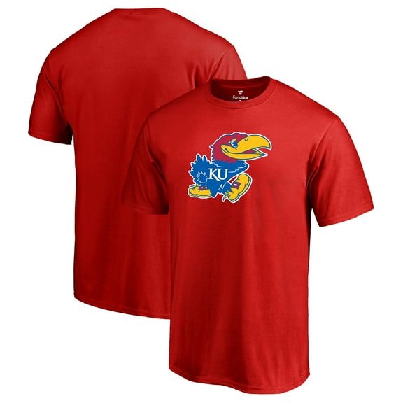 Men's Red Kansas Jayhawks Primary Logo T-Shirt