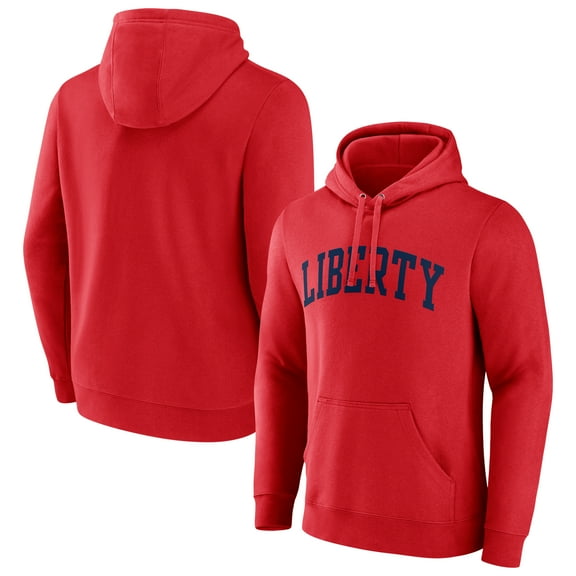 Men's Red Liberty Flames Arch Pullover Hoodie
