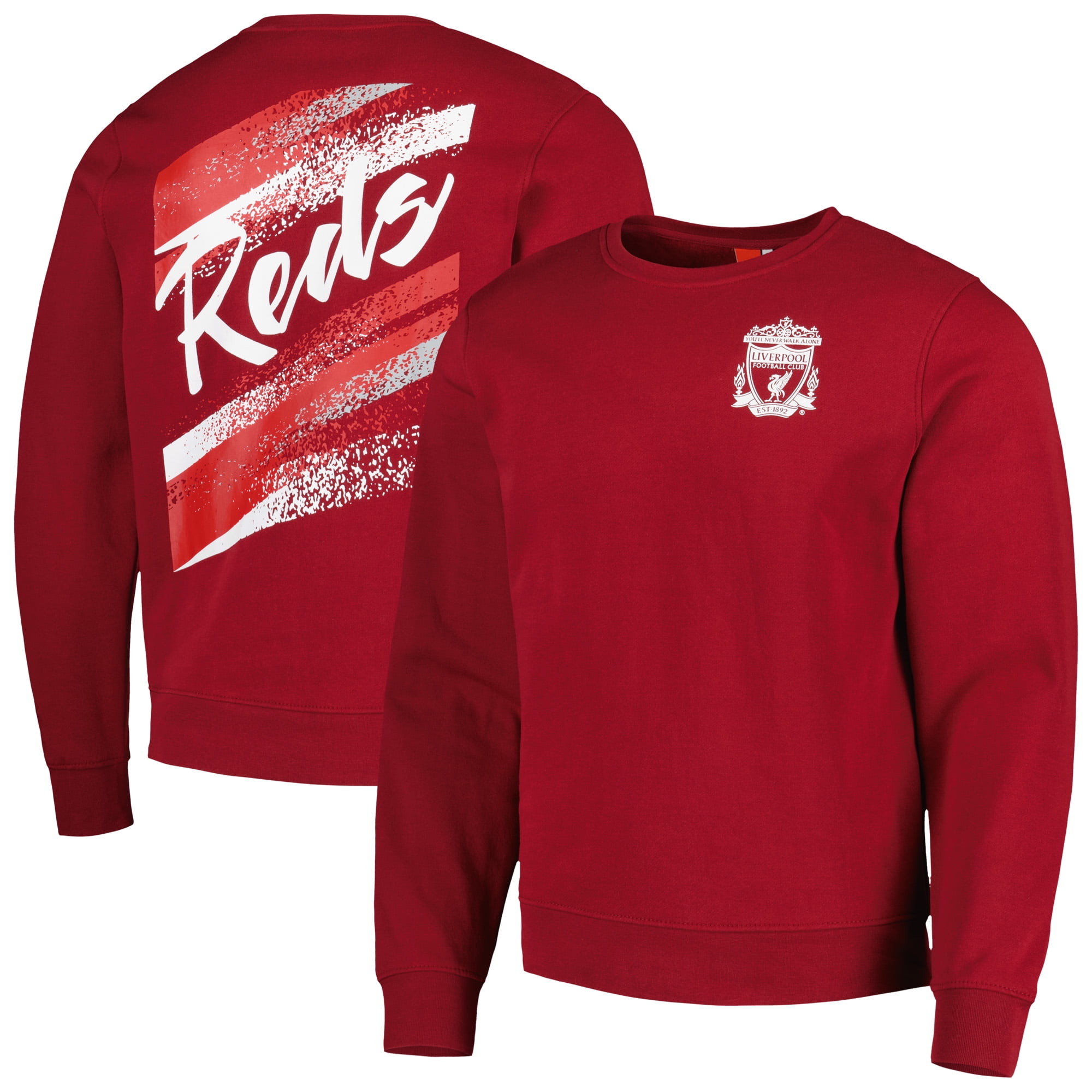 Men s Red Liverpool Vintage Pullover Sweatshirt Walmart