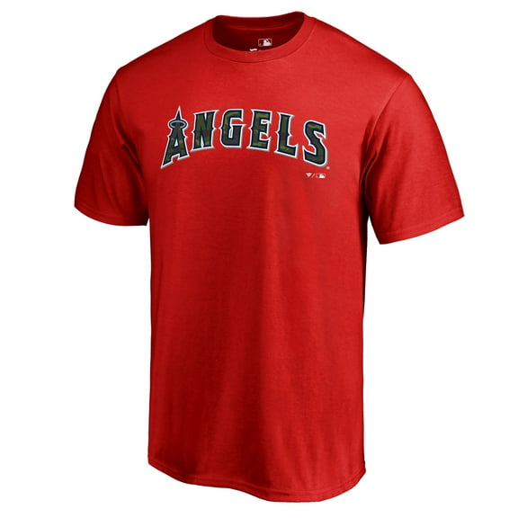 Men's Red Los Angeles Angels Armed Forces Wordmark T-Shirt