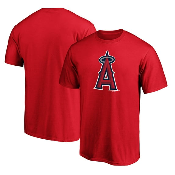 Men's Fanatics Red Los Angeles Angels Official Logo T-Shirt
