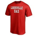 thumbnail image 1 of Men's Red Louisville Cardinals Team Dad Crewneck T-Shirt, 1 of 3