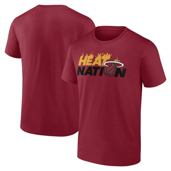 Men's Red Miami Heat Announcer T-Shirt