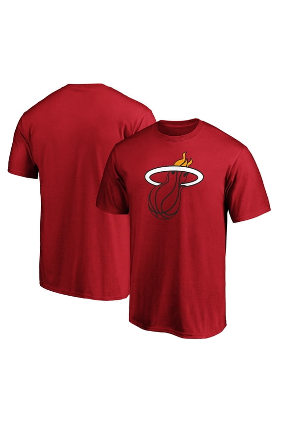 Men's Red Miami Heat Primary Logo T-Shirt