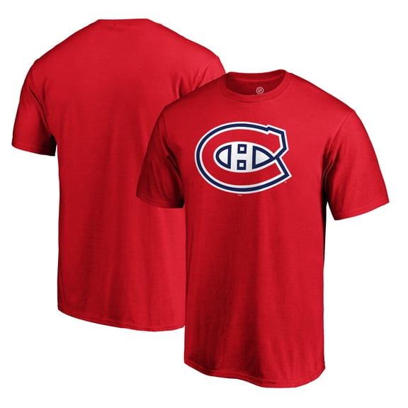 Men's Red Montreal Canadiens Primary Logo Team T-Shirt