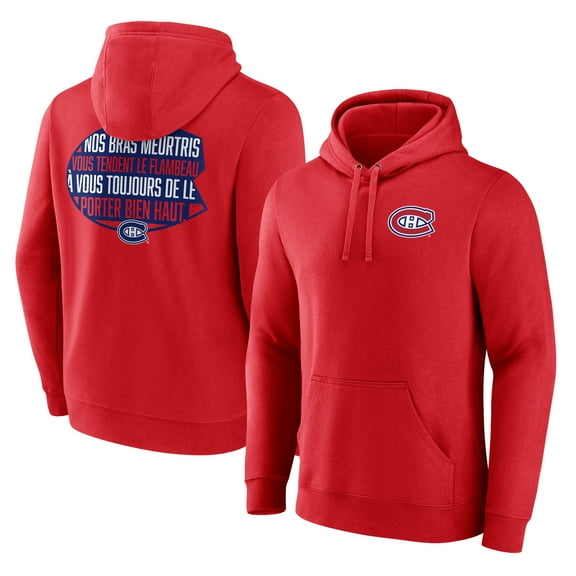 Men's Red Montreal Canadiens Territorial Pullover Hoodie