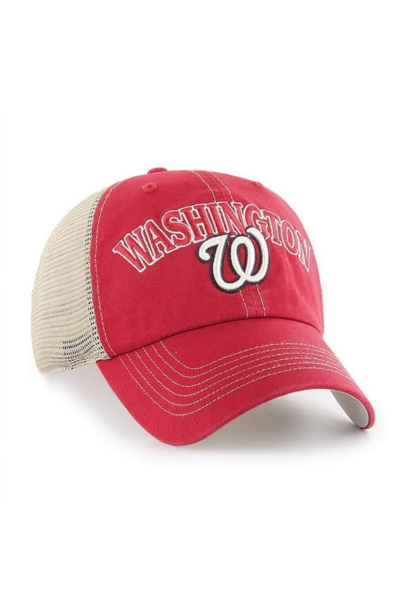 Men's Red/Natural Washington Nationals Aliquippa Snapback Hat