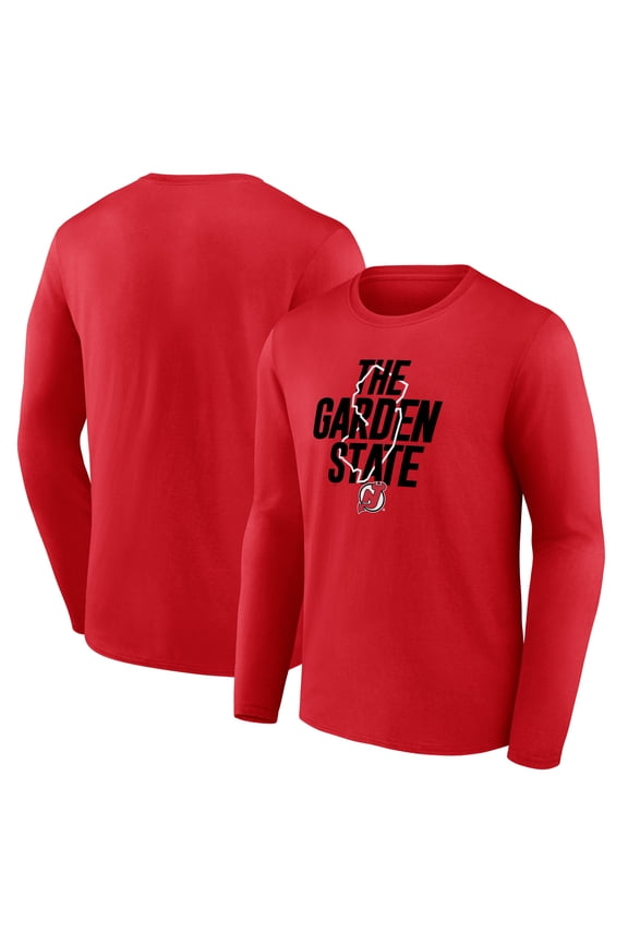 Men's Red New Jersey Devils Native Long Sleeve T-Shirt
