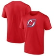 thumbnail image 1 of Men's Red New Jersey Devils Primary Logo T-Shirt, 1 of 3